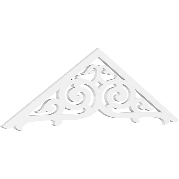 Ekena Millwork Pitch Athens Architectural Grade PVC Gable Pediment, 72"W x 21"H x 1"P (7/12) GPP072X021X100ATH - main